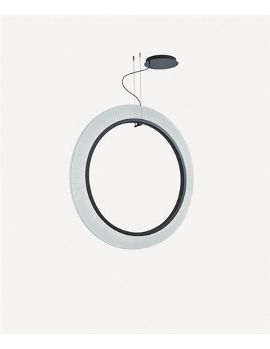 Lámpara colgante Roda – Bover – Lámpara minimalista circular en 3 tamaños, LED Regulable 1-10V