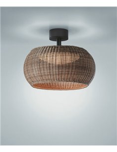 Plafón de techo Perris – Bover – Lámpara de exterior, Pantalla de fibra sintética, Diámetro: 47 cm