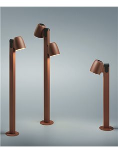 Baliza de exterior Nut – Bover – Lámpara de exterior moderna con 2 luces, Altura: 90 cm, LED regulable Triac