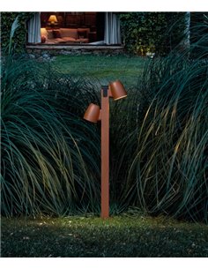 Baliza de exterior Nut – Bover – Lámpara de exterior moderna con 2 luces, Altura: 90 cm, LED regulable Triac