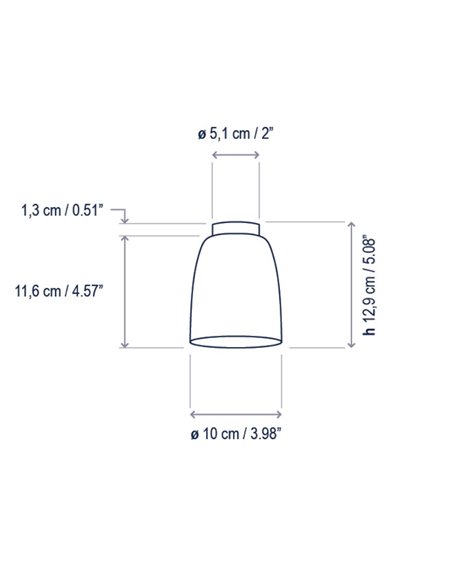 Plafón de techo Nut – Bover – Lámpara de exterior IP54, Regulable LED Triac