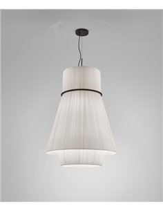 Lámpara colgante Folie S/70.2 – Bover – Pantalla de cinta translúcida, Diámetro: 70 cm
