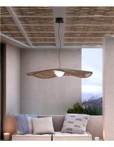 Lámpara Colgante Mediterrànea - Bover - Lámpara de exterior, de fibra sintética marrón, LED regulable Triac
