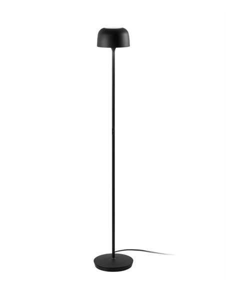 Lámpara de pie Bol – Bover – Aluminio negro, LED 1200 lm 2700K, Altura: 130 cm