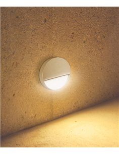 Aplique de pared Baker redondo - Mantra - Lámpara de exterior LED 3000K, Disponible en 2 tamaños y colores