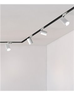 Foco de carril trifásico Sal - Mantra - Foco proyector dirigible, Disponible en 2 colores