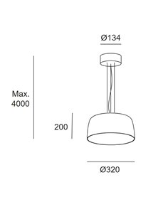 Lámpara colgante Levels - LedsC4 - Lámpara de techo de cristal LED regulable