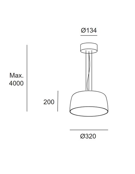 Lámpara colgante Levels – LedsC4 – Lámpara de techo de cristal en 3 colores, LED regulable (Corte de Fase, Dali-2, Casambi)