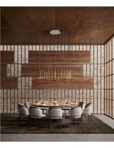 Lámpara colgante de techo Candle – LedsC4 – Lámpara con 30 luces, LED regulable 0-10V/DALI