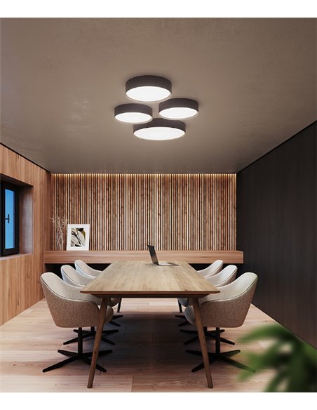 Plafón de techo Caprice – LedsC4 – Lámpara regulable LED, Disponible en 3 tamaños, Altura ajustable