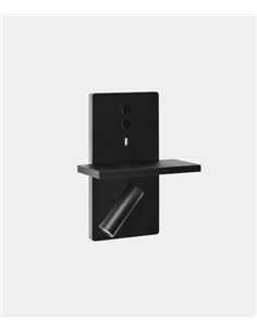 Aplique de pared E-lamp – LedsC4 – Lámpara de lectura con teconología Wireless Charging, Foco orientable, LED 2700 K