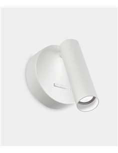 Aplique de pared Stylus Switch – LedsC4 – Lámpara de lectura con interruptor, LED 3000K, Disponible en blanco o negro