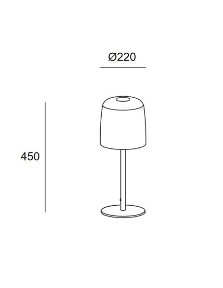 Lámpara de mesa Levels – LedsC4 – Disponible en 3 colores, LED regulable 2700-3000-4000K