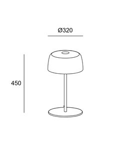 Lámpara de sobremesa Levels - LedsC4 - Lámpara de mesa vintage, cristal de color, regulable
