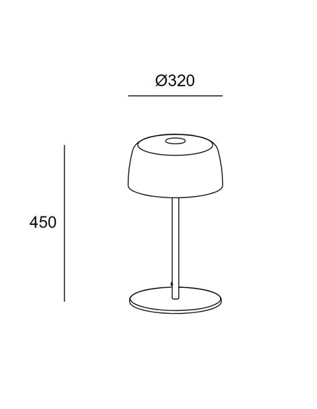 Lámpara de sobremesa Levels – LedsC4 – Lámpara decorativa en 3 colores, LED regulable en 3 pasos