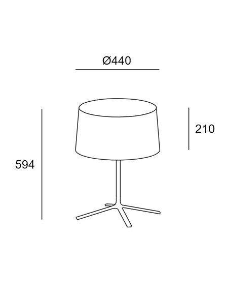 Lámpara de mesa Hall – LedsC4 – Lámpara decorativa trípode en 2 colores, 3xE27