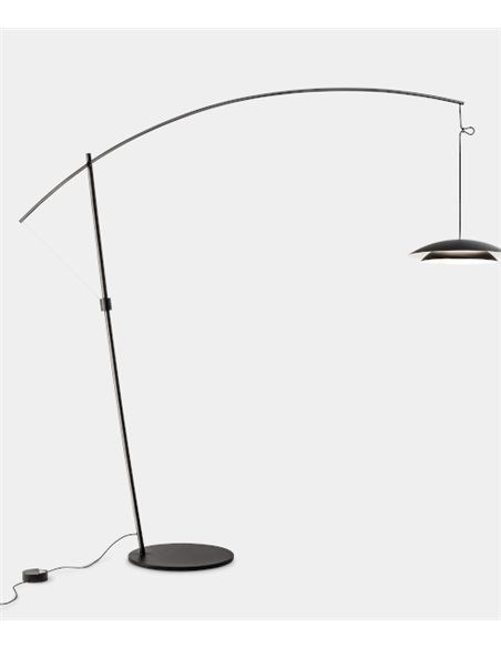 Lámpara de pie smart Noway – LedsC4 – Lámpara tipo arco de lectura, Regulable LED, Altura regulable