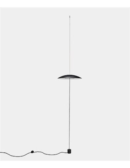 Lámpara de pie y colgante Noway Single – LedsC4 – Lámpara minimalista en negro o dorado, Altura regulable