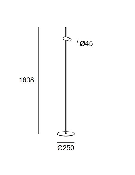 Lámpara de pie Nude Single – LedsC4 – Lámpara de pie minimalista, Disponible en 3 tamaños