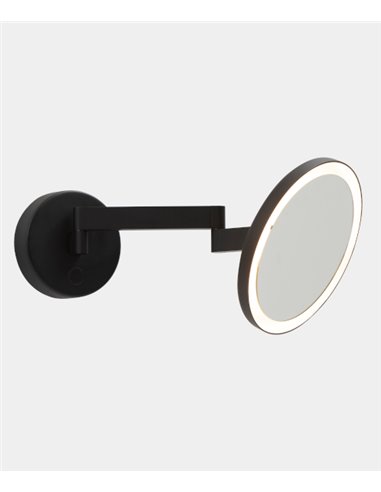 Lámpara espejo Vanity – LedsC4 – Espejo de baño dirigible, Touch dimming, LED 3000K