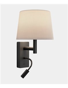 Aplique de pared Metrica Extended – LedsC4 – Lámpara de lectura con flexo LED, Pantalla blanca 2