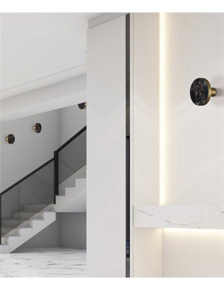 Aplique de pared Chamaleon – ACB – Lámpara de mármol en 3 acabados, LED 3000K