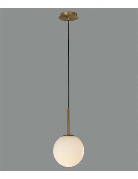 Lámpara colgante Parma – ACB – Lámpara tipo bola en acabado oro viejo, Disponible en 2 tamaños