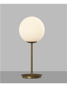 Lámpara de mesa Parma – ACB – Lámpara tipo bola en oro viejo, Altura: 41 cm 2