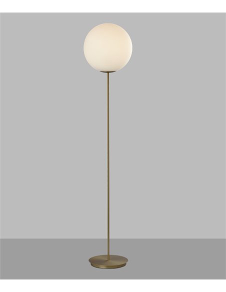 Lámpara de pie Parma – ACB – Lámpara tipo bola en oro viejo, Altura: 150 cm