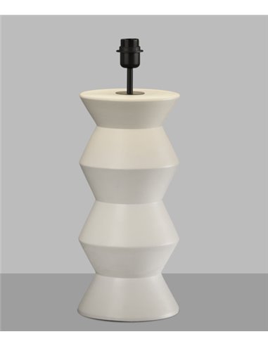 Lámpara de mesa Ibiza – ACB – Lámpara decorativa de cerámica blanca, Pantalla incluida