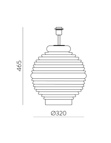 Lámpara de mesa Tarifa – ACB – Lámpara decorativa de cerámica negra, Pantalla incluida