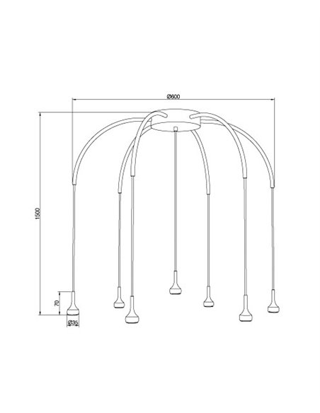 Lámpara de techo Mini 7 luces - Pujol