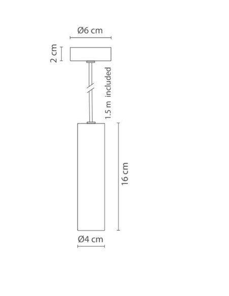Lámpara colgante Rose -Robin – Diseño minimalista en 3 colores, 1xGU10