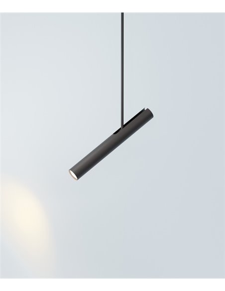 Lámpara colgante Rhoda – Robin – Proyector de techo minimalista, Disponible en negro y dorado