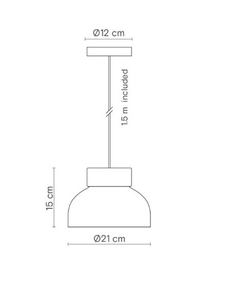 Lámpara colgante Reiko Flat – Robin – Lámpara moderna en 3 colores, Aluminio+fresno natural, Ø 21 cm