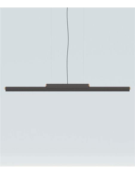 Lámpara colgante Rudi – Robin – Diseño horizontal negro/blanco, LED 3000K, Regulable Dali/No regulable