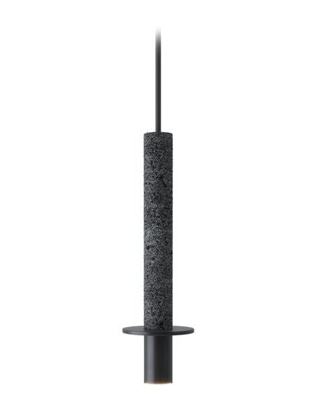 Lámpara colgante Rita – Robin – Lámpara minimalista negra de cemento, 1xGU10