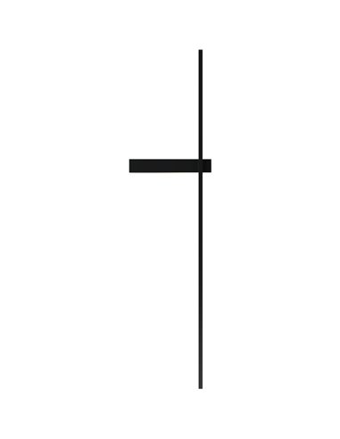 Aplique de pared Rut – Robin – Lámpara minimalista negra, LED 700 lm 3000K, Altura: 12.5 cm