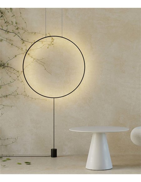 Lámpara de pie Ramona – Robin – Diseño minimalista, Acabado negro mate, LED 3000K