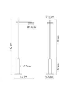 Lámpara de pie Rafaela – Robin – Diseño moderno negro mate, LED 3000K 1520 lm