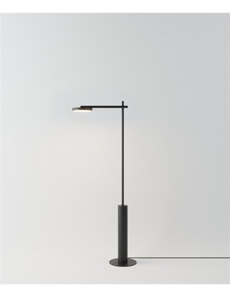 Lámpara de pie Rafaela – Robin – Diseño moderno negro mate, LED 3000K 1520 lm