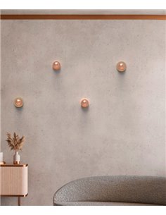 Lámpara de techo/pared Roi Simple – Robin – Pantalla de vidrio en dos acabados, Ø 12 cm