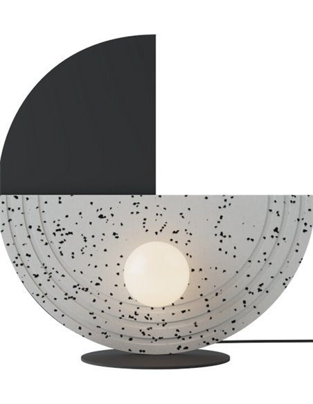 Lámpara de mesa Regina Front – Robin – Lámpara decorativa de terrazo y plástico reciclado, G9