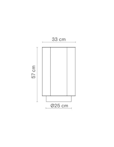 Lámpara de pie Roxi – Robin – Disponible en 2 tamaños: 57 cm/78 cm, Pantalla de tela crema blanca