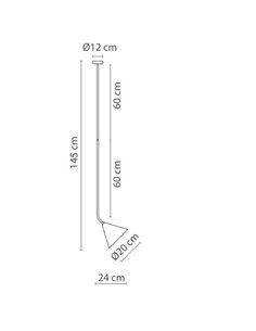 Lámpara colgante Rubi Mono Side – Robin – Diseño minimalista en negro, interior dorado 2