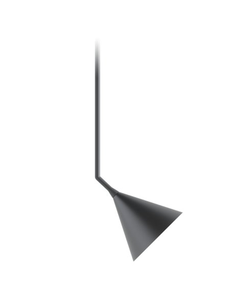 Lámpara colgante Rubi Mono Side – Robin – Diseño minimalista en negro, interior dorado