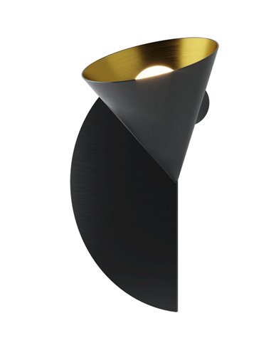 Aplique de pared Rubi Duo – Robin – Estilo moderno en negro y dorado
