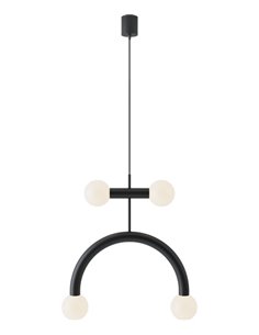 Lámpara colgante Rigoberta Duo Curved – Robin – Estilo minimalista tipo bola, Altura regulable