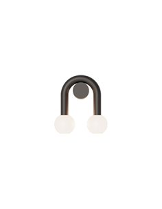 Aplique de pared Rigoberta Direct Super – Robin – Lámpara tipo bola en blanco o negro, 2xG9