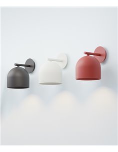 Aplique de pared Rio – Robin – Lámpara de hierro en 3 colores